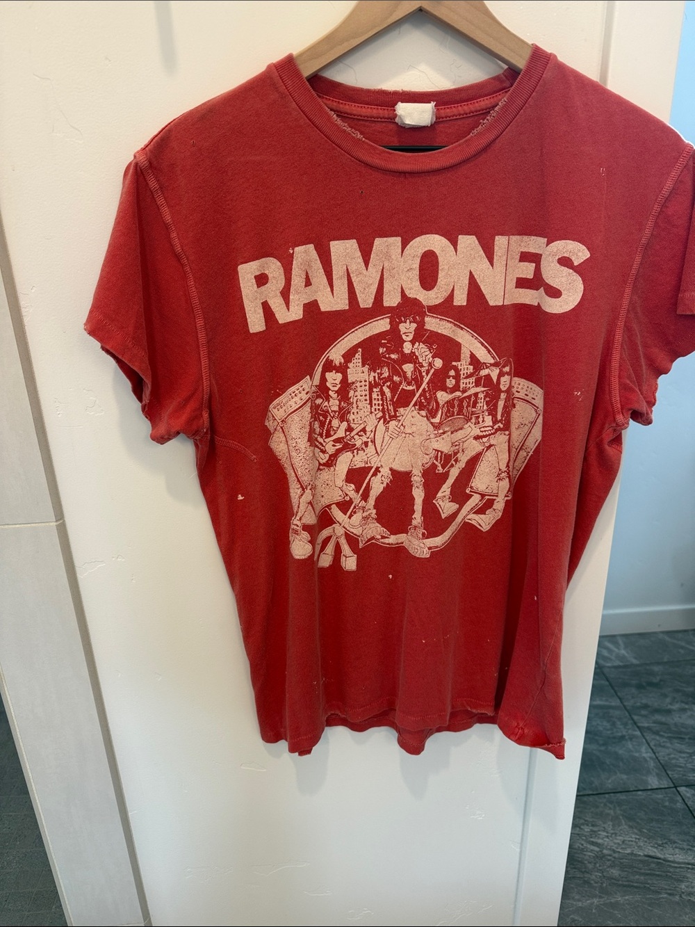 MadeWorn Red RAMONES Graphic Tee